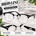 กรอบแว่นทรงบรอย์ไลน์ (Browline / Clubmaster) สีดำ